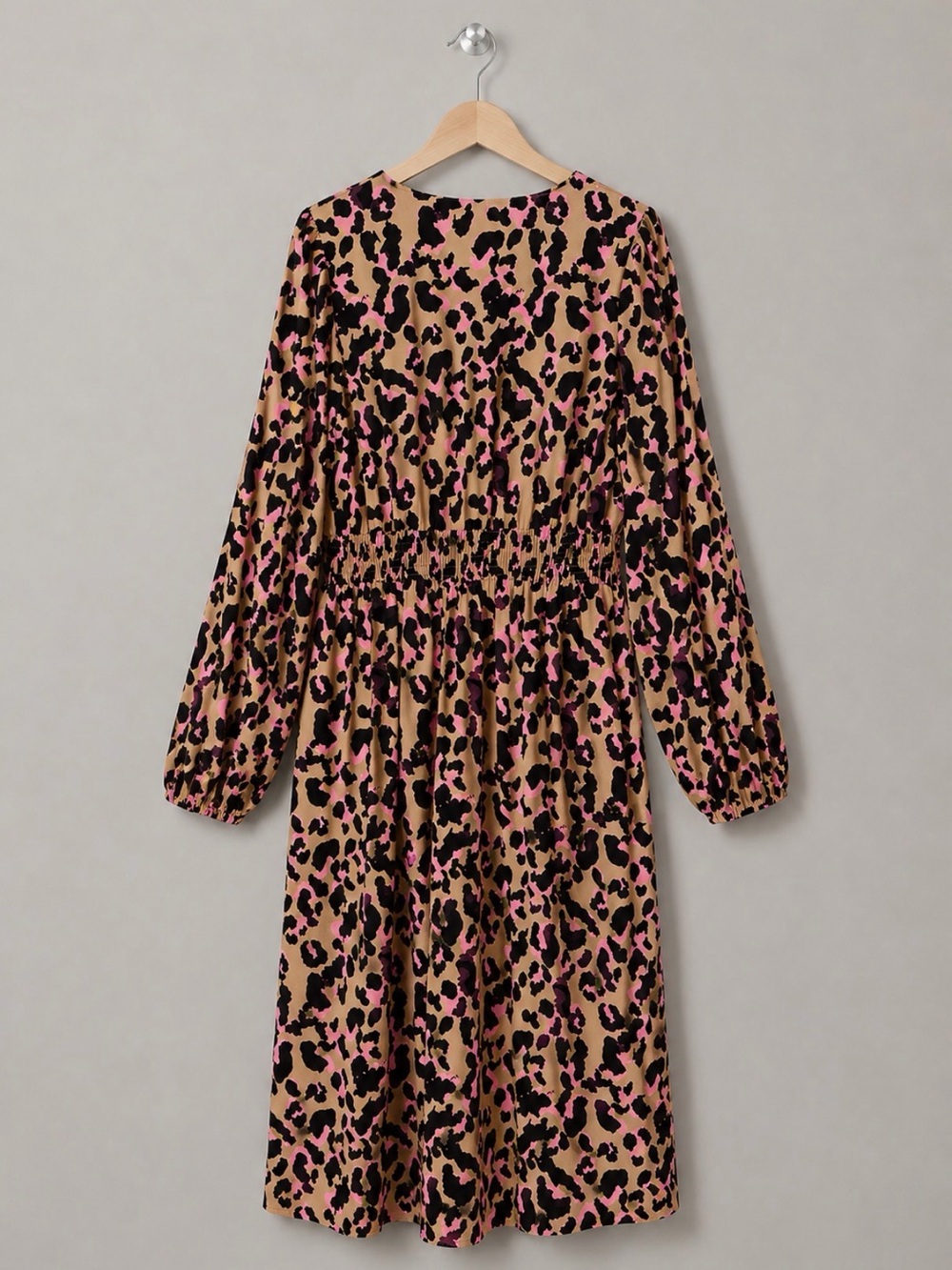 Anthropologie PIECES Erinn Leopard Print Midi Dress Size M - Picture 7 of 10
